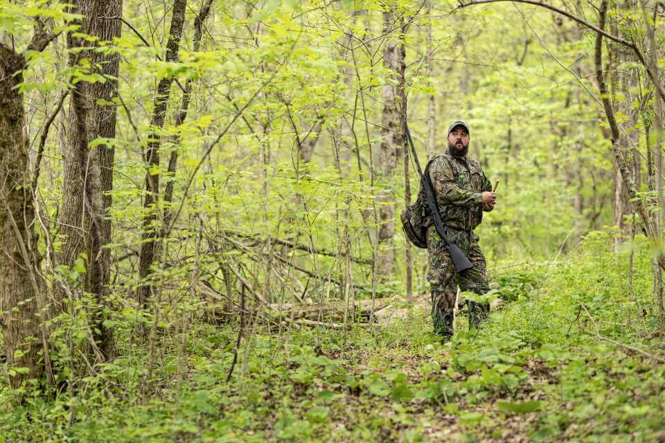 Connor Nichols turkey hunts on his land
